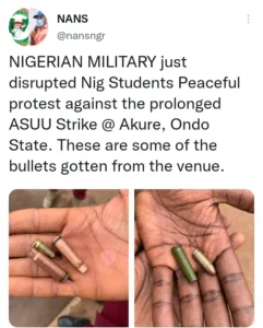 Reaction As Nigerian Army Allegedly Opens Fire on Peaceful ASUU Protesters. (See Pictures)
