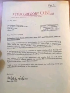 3 Reasons Why I Resigned From PDP - Peter Obi