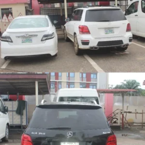 Two Mercedes Benz GLK Worth 12 Million Each And Other Expensive Items Recovered From Yahoo Boys After Police Raid