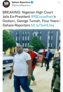 Federal High Court Jails Goodluck Jonathan God son. See His crime