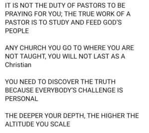 It's Not The Work of Your Pastor To Pray For You - Popular Pastor Says As He Gives Example of What Your Pastor is Meant to Do
