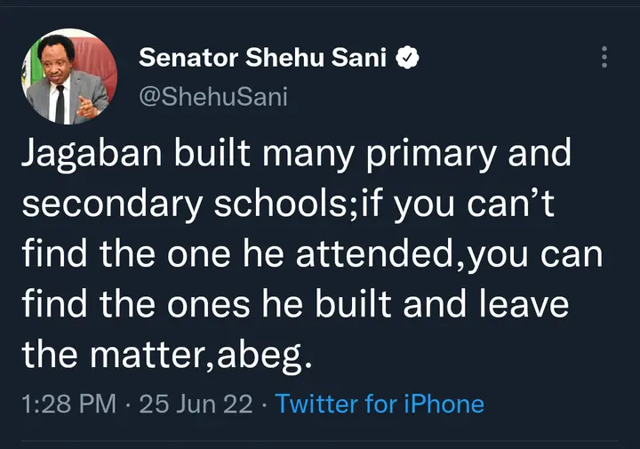 If You Can't Find Tinubu School Certificates Then Check The Schools He Built - Shehu Sani
