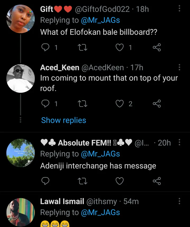 The Presidential candidate of the All Progressive Congress (APC) Bola Tinubu have had a billboard of a picture of him circulating over Social media platforms.  In the Billboard