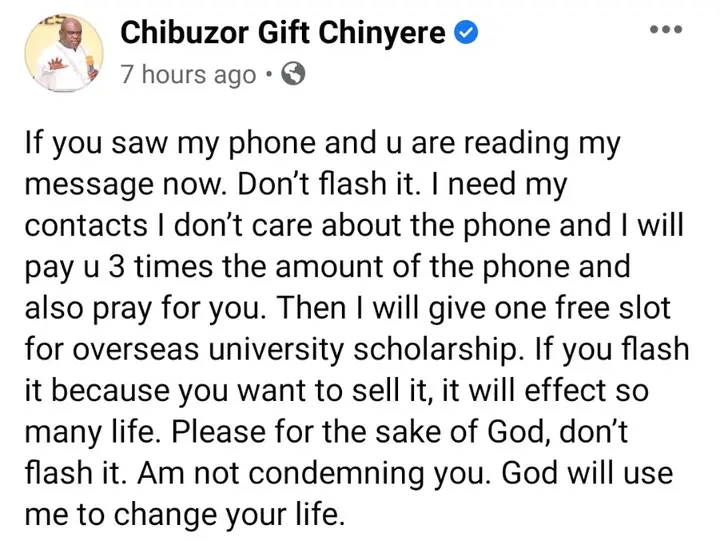 Here is What I Will Do Of Anyone Returns My Missing Phone OPM Pastor - Pastor Chibuzor 