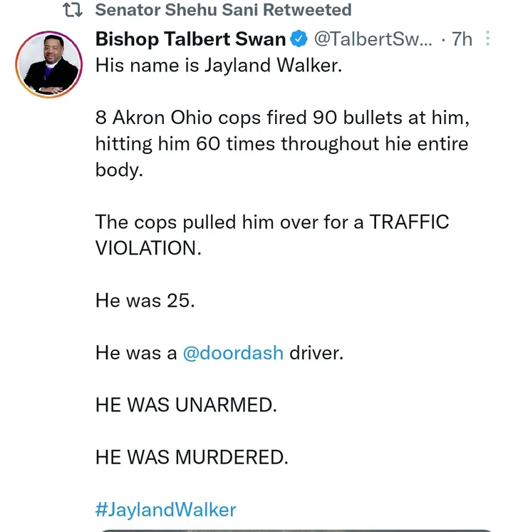Reaction As Ohio Police Shoots Black Man to 90 Times To Death For Traffic Violation - Bishop Talbert Swan 