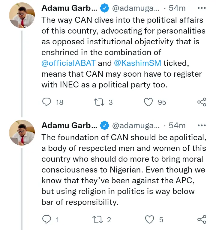 Stay Away From Politics and Let Electorate Choose Their Candidate - Adamu Garba Warns INEC