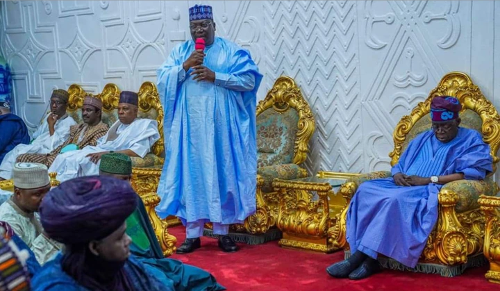 Reaction As Tinubu Slept Off During Meeting In Emir Palace