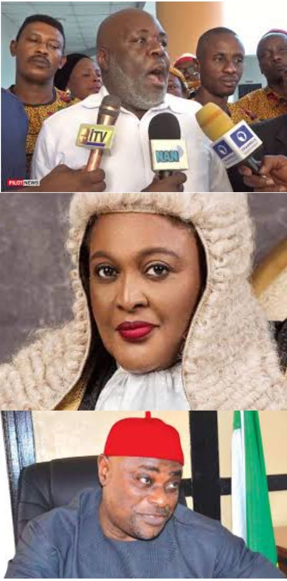 Reactions as Justice Mary Odili Moves to Authenticate Edozie Njoku as APGA National Chairman (Pics)