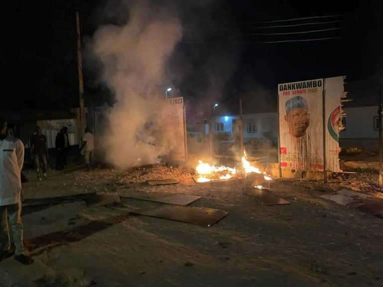 BREAKING: PDP Campaign Office Burnt Down [PHOTOS]