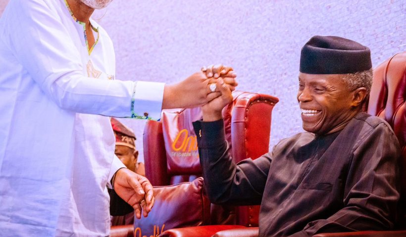 Osinbajo and his wife extend condolences to the Akeredolu family