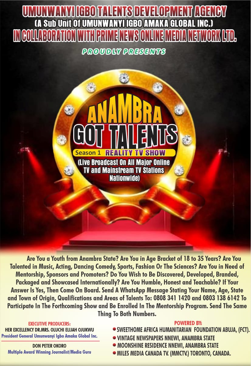 ANAMBRA'S BOUNTY OF TALENT UNVEILED: LAUNCH OF ANAMBRA GOT TALENTS SEASON 1 REALITY TV SHOW