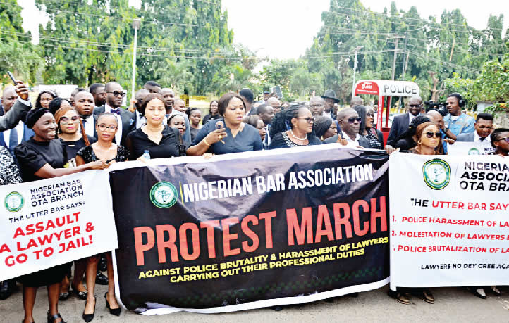 Lagos NBA Members Protest at Police HQ Over Lawyer Brutality