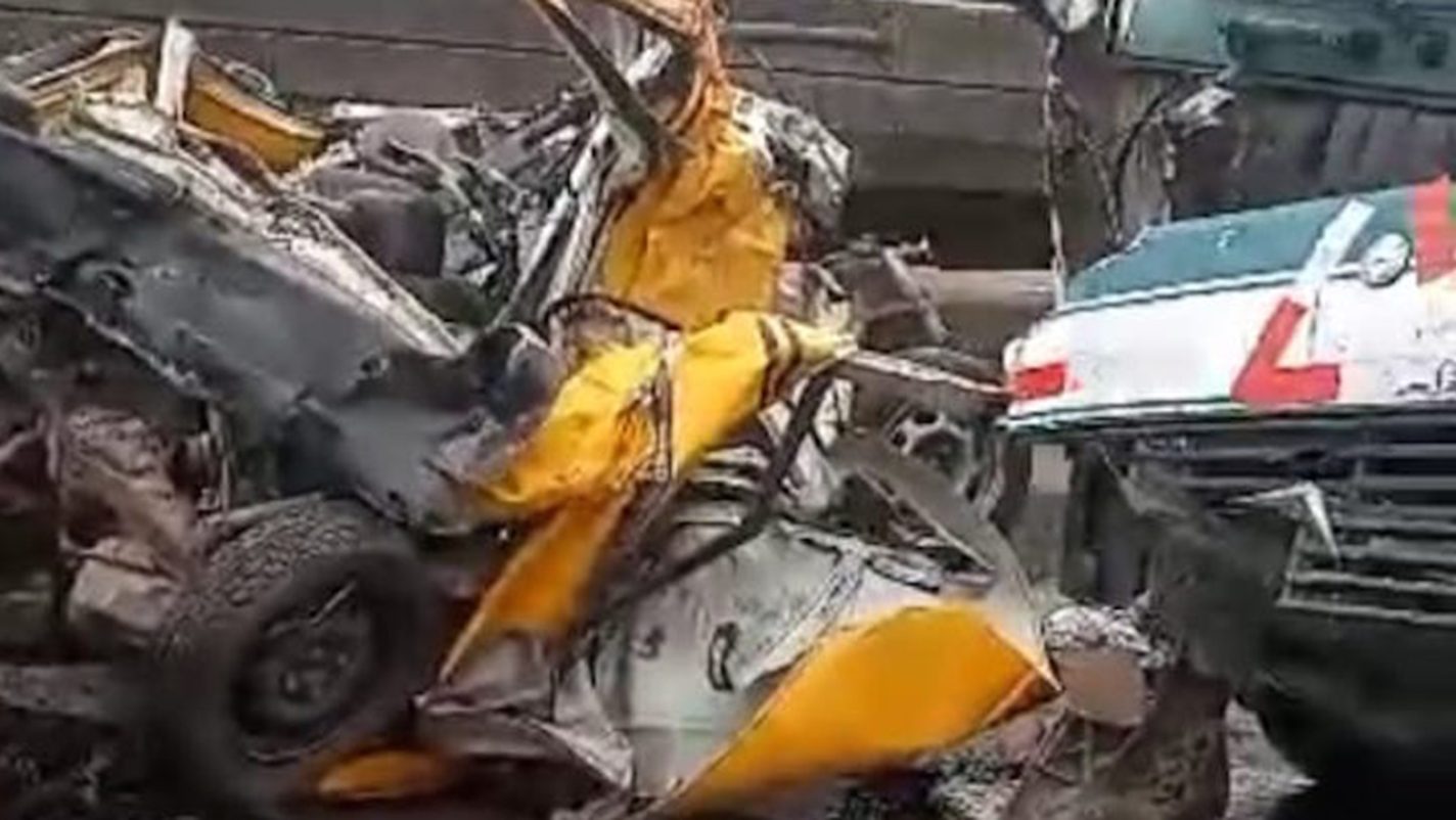 "Two Injured in Collision Between Car and Truck on Simpson Bridge, Lagos"
