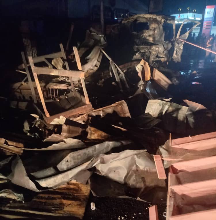 Gas explosion razes 18 shops in Lagos