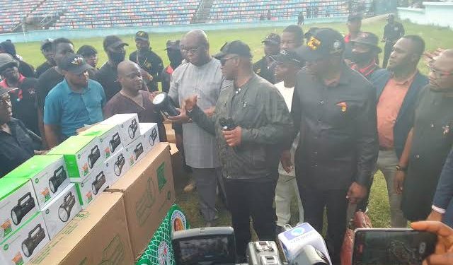 Senator Patrick Ifeanyi Ubah Boosts Security with Equipment Donation in Anambra South and Environs