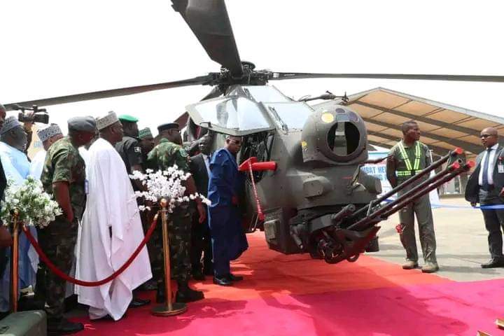 Tinubu Pledges to Tackle Insecurity as NAF Unveils Attack Helicopters