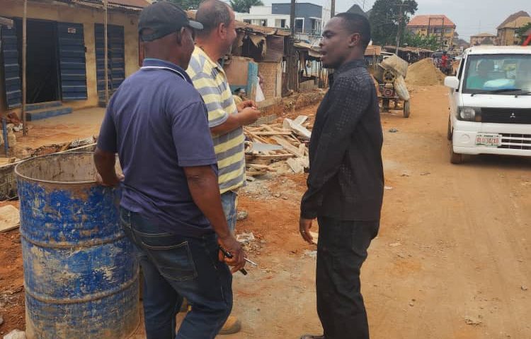 Today, on Saturday, March 2nd, 2024,Hon. Augustine Onyekachukwu Ike Ikedoji KSJI conducted an inspection of the ongoing bank road construction