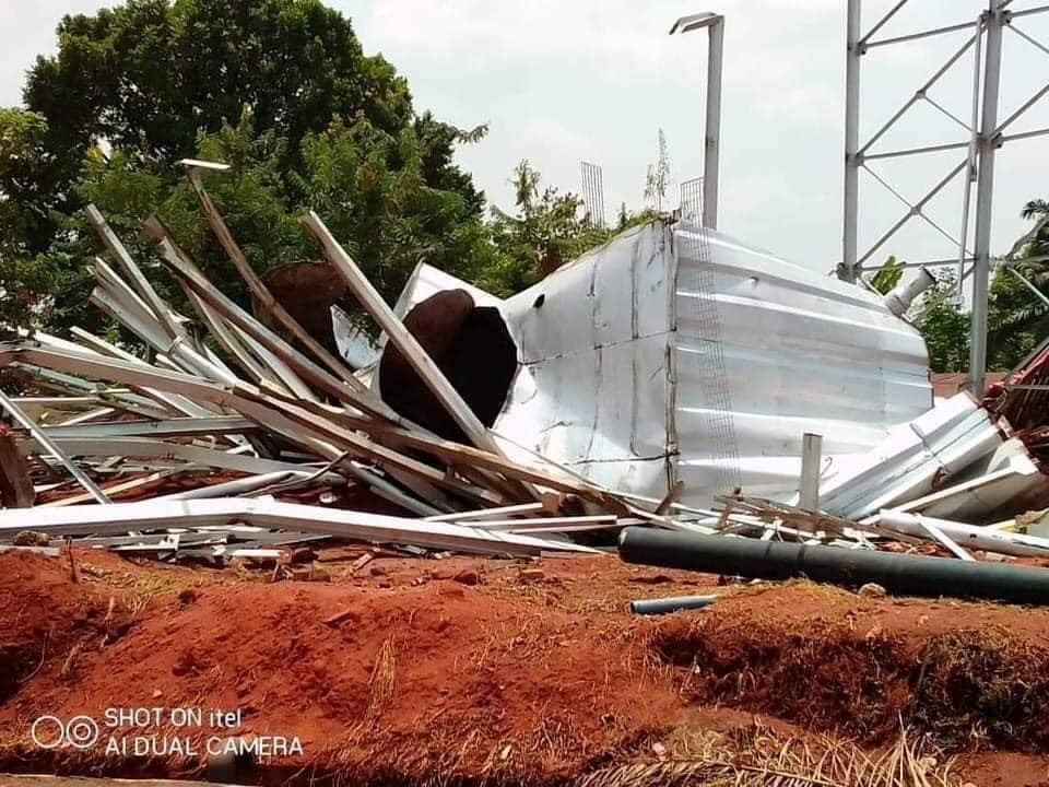Overnight Collapse of Overhead Tanks in Anambra Damages Four-Story Building